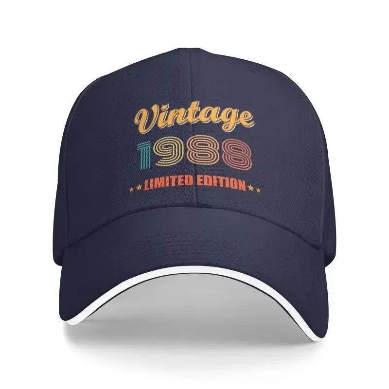 Vintage 1988 Limited Edition Birthday Baseball Cap Unisex Women Adjustable Dad Hat Outdoor