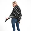Sciarpa a scialle triangolare a quadri in finto cachemire stile europeo americano - Scaldacollo alla moda versatile per primavera, autunno, inverno