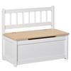2 In 1 Wooden Toy Box Seat Storage Bench Storage Chest Cabinet Organiser With Safety Pneumatic Rod