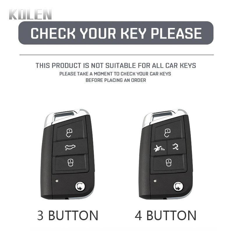 Tpu Car Key Case Cover Shell Fob For Vw Volkswagen Golf 7 Mk7 Tiguan Mk2 For Seat Ateca Leon Fr 2 Ibiza Skoda Octavia A7 Keyless