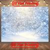 2D White Winter Wonderland Backdrop 2D Flat Print for Holiday & Family Photoshoot