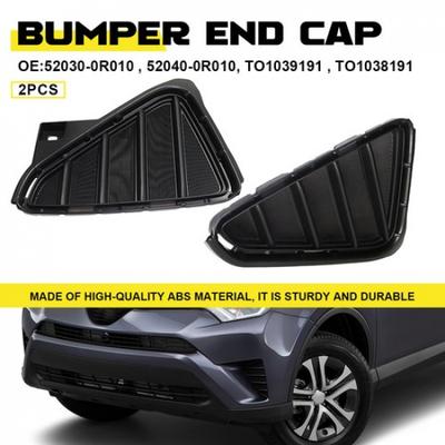 Driver Passenger Front Side Grille Fog Light Set Cover Fit 2016-2018 Toyota RAV4