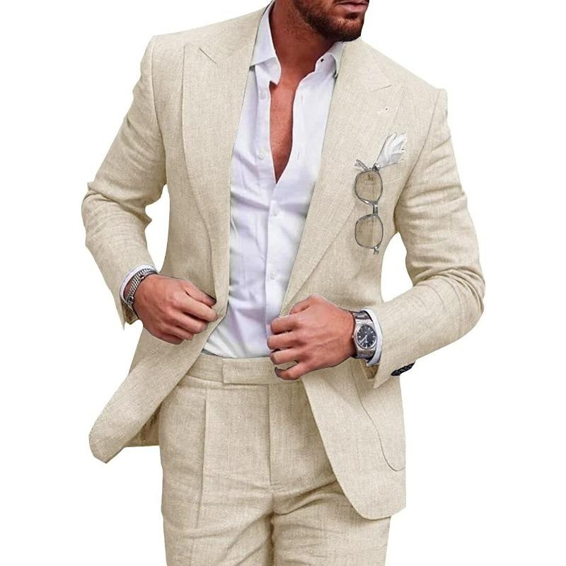 Ropa de hombre de talla grande, traje formal elegante, conjunto de
