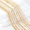 2Meters Multi-Style Stainless Steel Gold Color Link Chain for DIY Women Man Bracelet Necklace Chains Jewelry Making Accessories