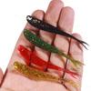 10Pcs 7.5CM Soft Bait Double Split Tails Realistic Flexible Long Colorful Freshwater Seawater Universal Artificial Fishing Lure Swimbait