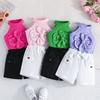 Infants Clothes Fashion Vest Flowers Top + Shorts Two-Piece Set For Baby Girls Halter Neck Shirt Sets