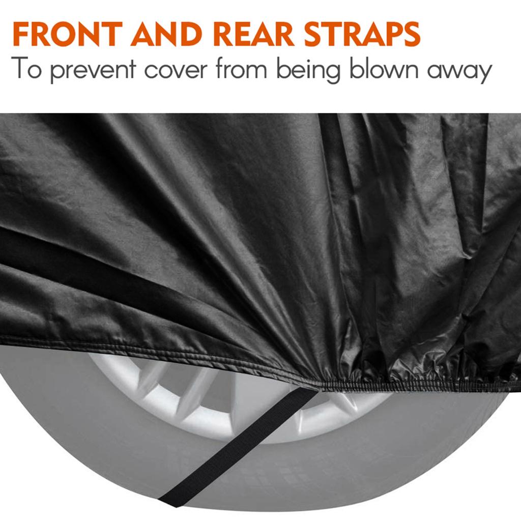 Car Dustproof Waterproof Cover Full Covers with Reflective Strip Sunscreen Protection Cover UV Scratch-Resistant for 4X4/SUV