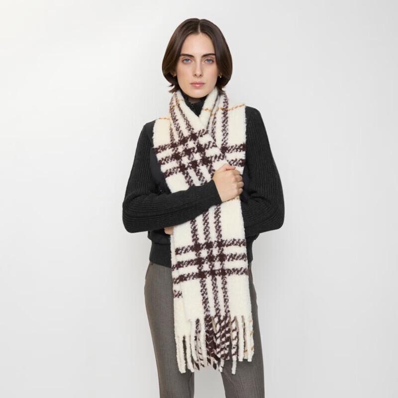 Burberry Plaid Alpaca Blend Scarf