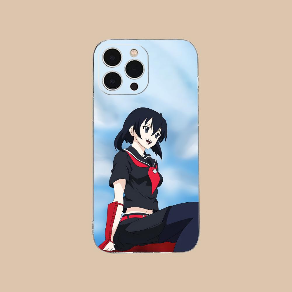 Akame Kurome Clear TPU Mobile Case for iPhone 17 16 15 14 13 12 11 X XR XS Air Pro Max Plus Mini Colorful Cover