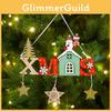 Whimsical Wooden Christmas Hanging Decorations In House Star Heart Tree Styles For Home
