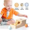 Montessori Infant Wooden Toys Coin Ball Busy Drum Color Shape Cognition Match Educational Sensory Toy Baby Teaching Aid Gifts