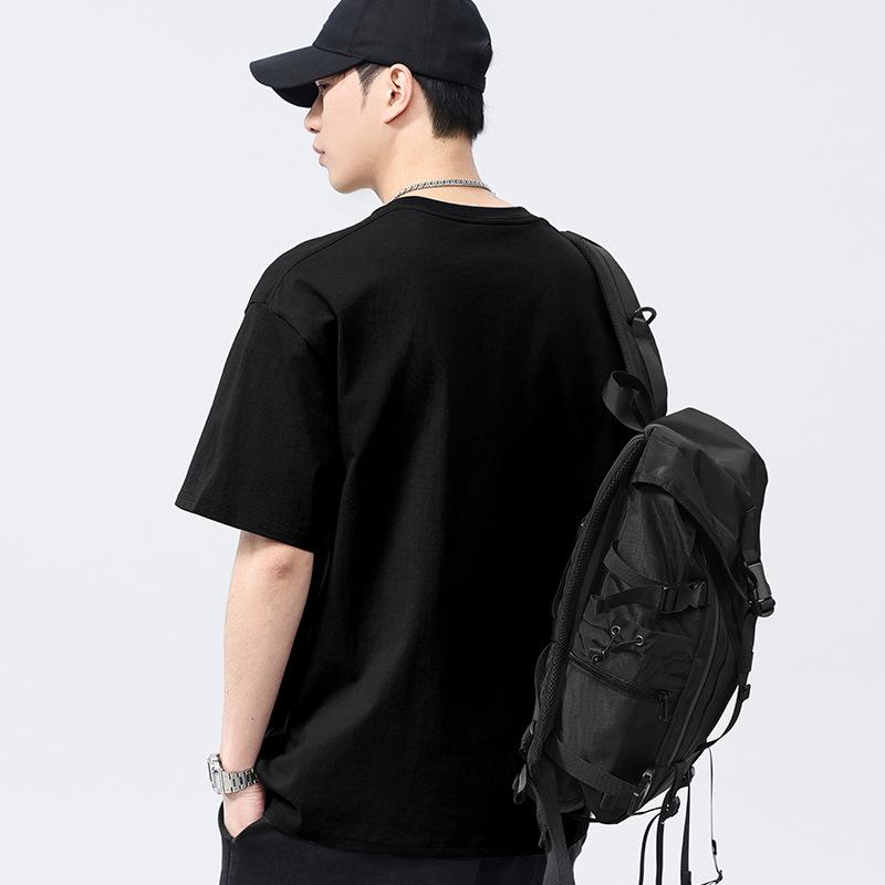 Updated Summer Mens Round Neck Printed Short-sleeved T-shirt Thin Everyday Youth Half-sleeved Blouse