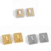 Geometric Stainless Steel Layered Earrings For Womens Fashion Jewelry