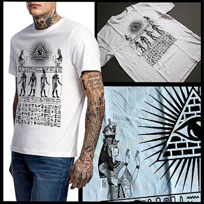 Egyptian T-shirt Egypt Hieroglyphics Ancient Kemet Pharoah Anubis Horus Tee