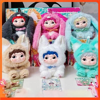 Nová kolekce WAKUKU Plyšové Slepé Krabičky Série „Furry Fun Party“ Sběratelské Figurky, Vinylové Panenky, Roztomilé Dárky, Batohy a Klíčenky