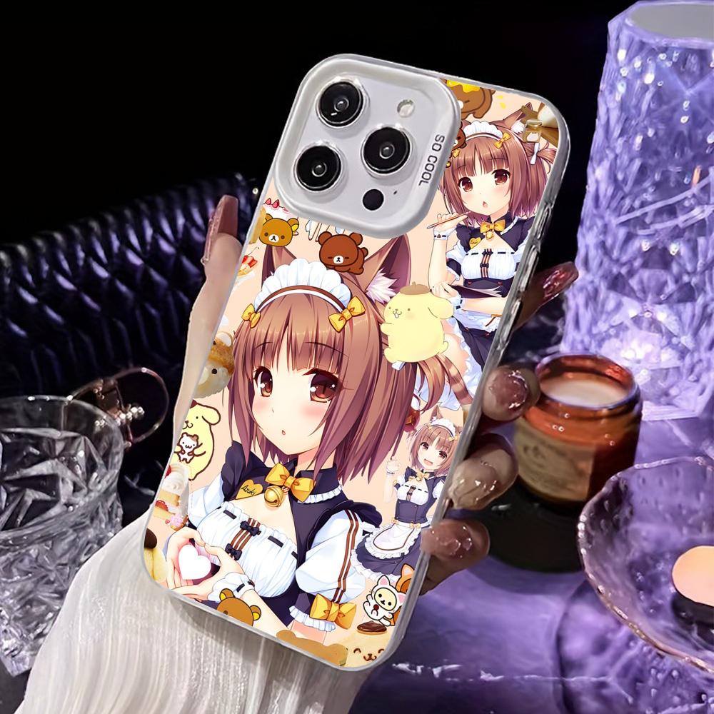 

Nekopara Azuki Phone Case for iPhone 17 16 15 14 13 12 11 X XR XS Air Pro Max Plus White Colorful Silver Cover iPhone17
