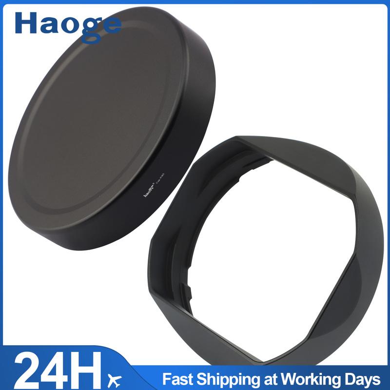 

Haoge Square Metal Lens Hood Shade for Fujifilm Fuji Fujinon XF 16-55mm F2.8 R LM WR Lens with Metal Cap Black LH-X165