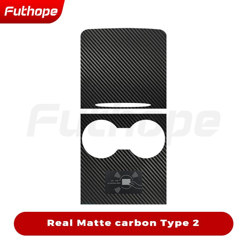 Futhope Real Carbon Fiber ultra thin center console cover For Tesla Model 3 Y -23 not affect Central Control push-pull