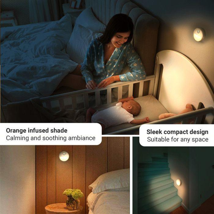 Veilleuse À Batterie - Proxinova - Détecteur De Mouvement PIR - 3 Unités - Lumière LED Chaud, Sans fil,Fixation Facile - Blanc