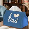 1pc Blue Heart Tissue Box with Napkin Dispenser - Reusable Suitable for Kitchen, Living Room, Farmhouse Table Decor, Compact Tissue Holder for Parties