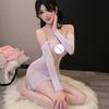 Sexy Lingerie Women Sexy Lace Hollowed-Out Nightgown Transparent Bodycon Dress