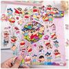 Crayon Shin-chan Double-layer Bubble Stickers, Cartoon Creative Dress-up Stickers, 3D Cute Stickers, Fun Reward Gifts