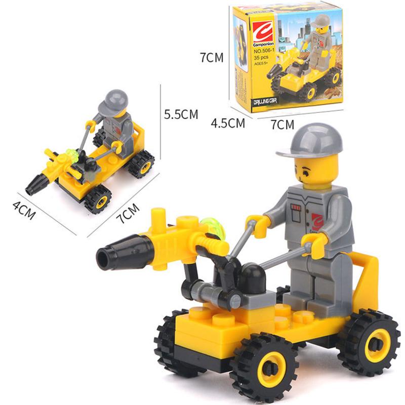Building Blocks Figures Engineer Truck Block Bricks Sets Educational Toys For Children Kids Gifts