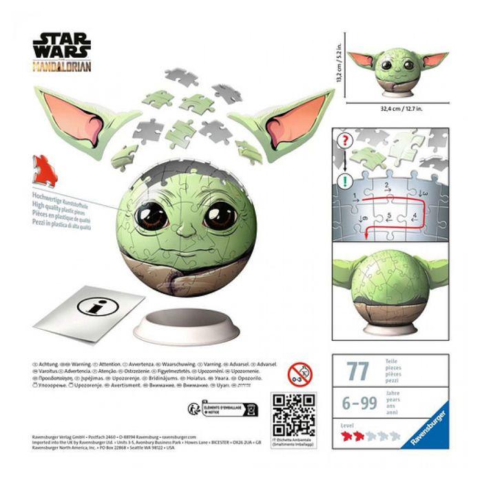 Puzzle 3D Star Wars The Mandalorian Grogu - Ravensburger - 72 Pièces - A Partir De 8 Ans