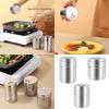 3Pieces Nonrust Steel Spices Bottles Assortment Superior Materials Diverse Size Stylish Look Hassle Release Maintenance for Food Preparation