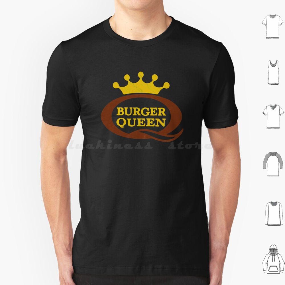Retro Burger Queen 1970s Fast Food Restaurant T Shirt Big Size 100 Cotton Burger Cheese Lover Fast Food Restaurant Retail S