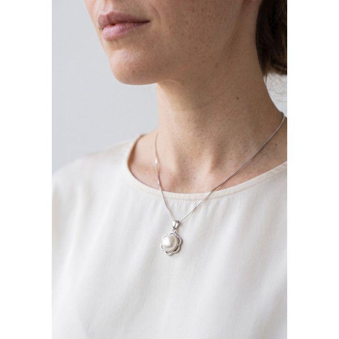 Collier - PEARLS & COLORS - Prestige - Perle d'eau douce 9-10 mm - Blanc - Argent 925