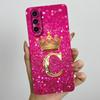 For Samsung Galaxy A37 A57 5G 2025 Crown Initial Letter Couple Phone Case SM-A376B SM-A5760 Soft Silicone Lens Protective Casing