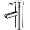 AIMOONSA Single-hole Chrome-plated Brass Basin Mixer - Lever, Ceramic Valve, Deck-mounted