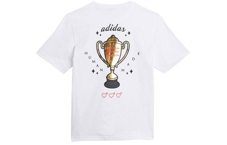 

Adidas Originals X HUMAN MADE Human Made T Shirts Men s White Crew Neck Moderate Other GV4338 XS