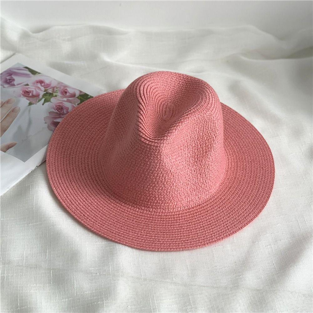 Large Panama Straw Hat Wide Brim British Dress Hat Fashion Panama Jazz Hat  Unisex