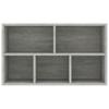Bookshelf Sideboard Concrete Grey 50x25x80 cm Engineered Wood