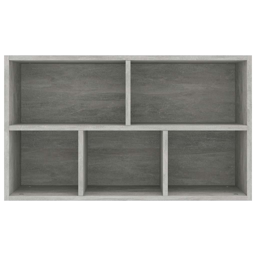 Bookshelf Sideboard Concrete Grey 50x25x80 cm Engineered Wood