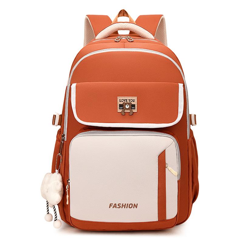 Schoolbag Backpack Women's Large Capacity High School Student School Bag Elementary School Junior High School Campus Korean Edition Tide Leisure