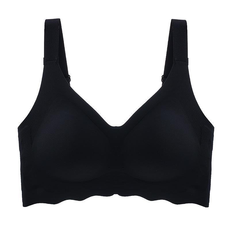 

Traceless underwear women s summer thin one-piece comfortable large-size maternity bra cover 110B чорний