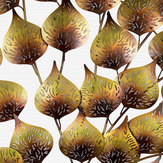 Metalen handgemaakte gouden boom muur hangende kunst decor accent sculptuur met Boeddha zittende boom