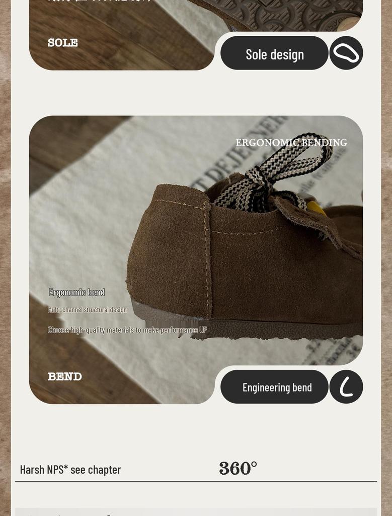 XSHX Kululi Kinder Herbst Wildlederschuhe | Rutschfeste Klettverschluss Funktionelle Außensohle