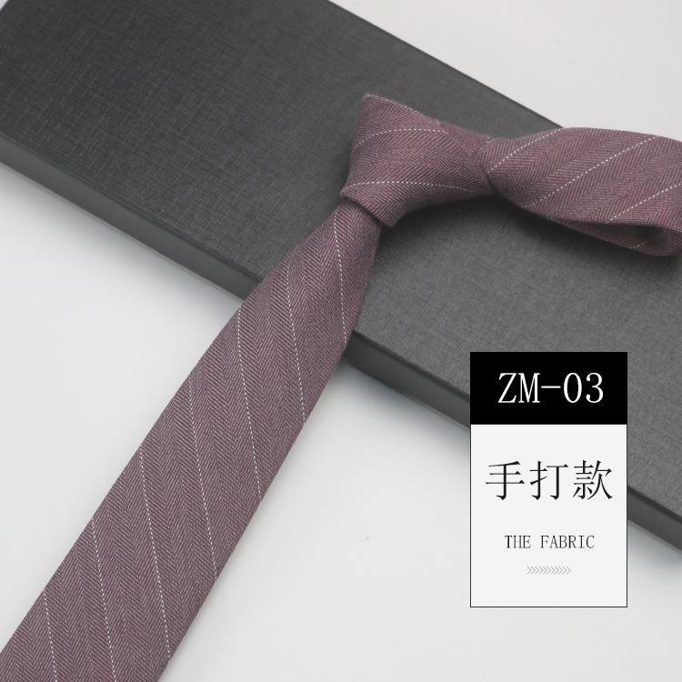 Wool Blended Tie Men'S And Women'S Casual British Striped Plaid Small Fragrant Style Photography Gentleman'S Hand Tie
