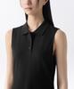 Musinsa Standard Woman [Cooltandard] Women'S Pleated Sleeveless Pique Polo Dress [Black]