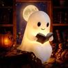 Spooky Ghost Reading Lamp - Halloween Night Light