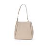 Tory Burch Mcgraw Logo Magnetic Snap Bucket Bag Women Bags Clay-Gray 158499-200