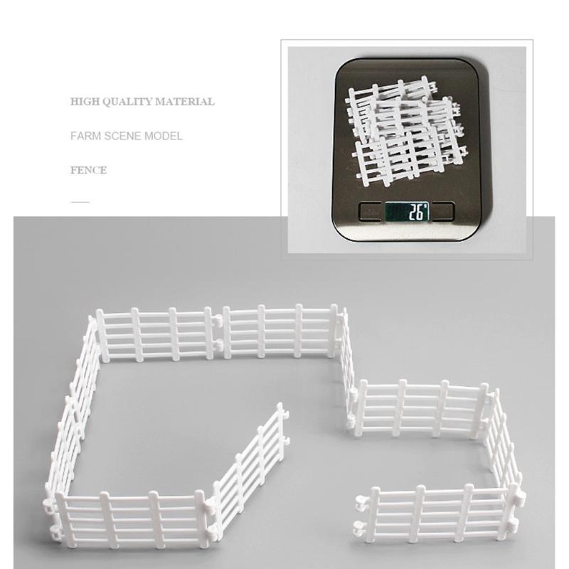 10Pcs Farmhouse Decoration Miniature Scene Fences Set for Doll House Furniture DIY Role for Play Accs Kids Interaction F
