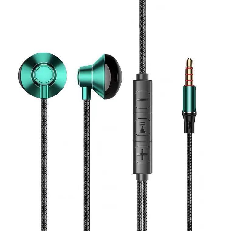 Kabelgebundene High-Definition-Metall-Ohrhörer, Typ-C In-Ear HIFI-Kopfhörer mit Kabelfernbedienung für Mobilgeräte, PC und Gaming