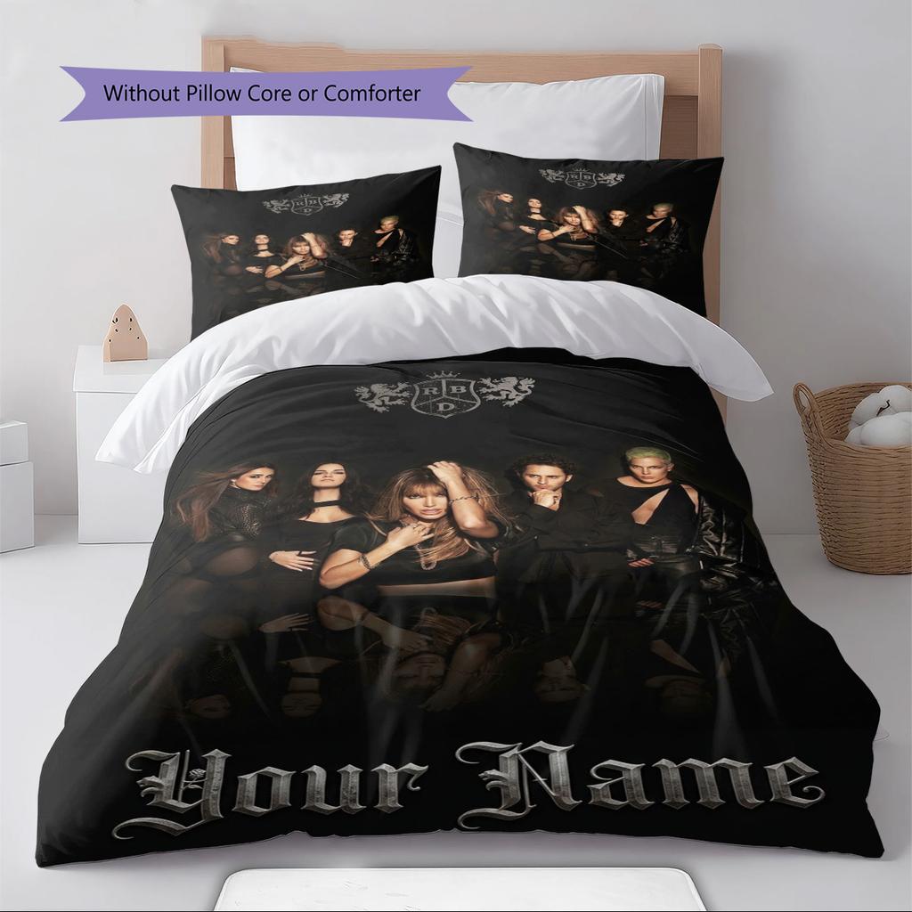 Name Custom RBD Band Pattern Bedding Set Quilt Cover Pillowcase Home Decor Gift (1 * duvet cover + 2 * pillowcase, without core)
