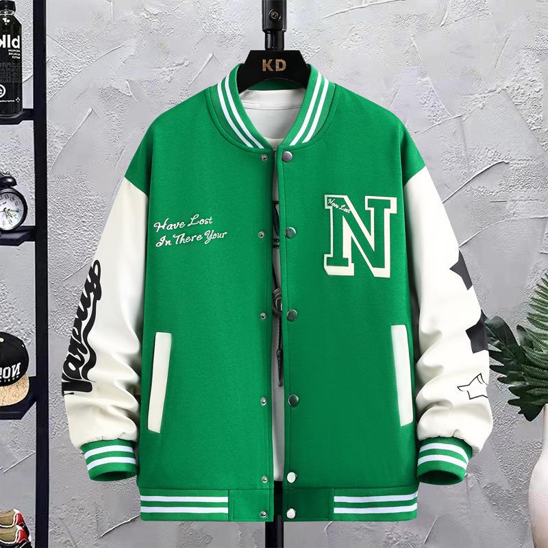 Giacca da baseball da uomo ampia, stile americano, costume da coppia, autunno/inverno, per uomo, marchio alla moda, scena casual, top