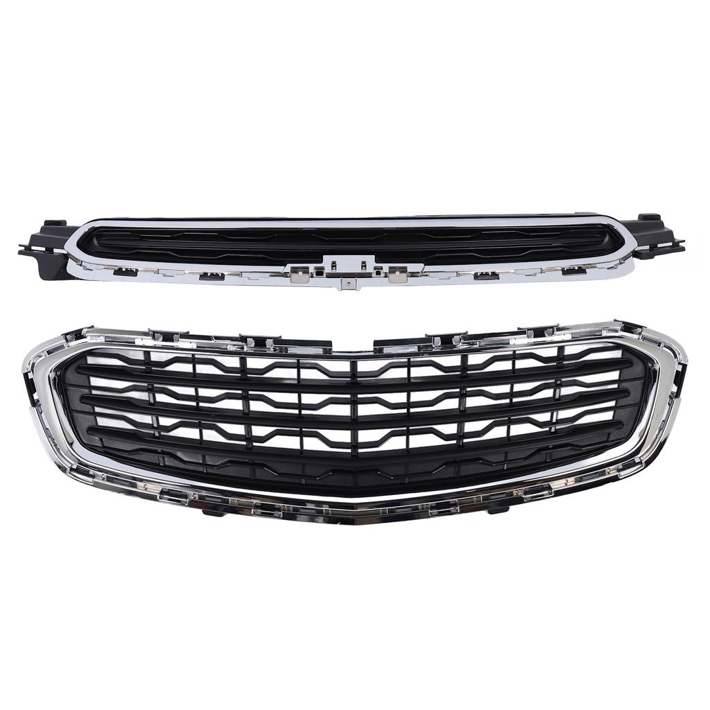 Kühlergrill-Set oben unten Chrom 94516090 95405770 Ersatz für Chevy Cruze J300 2015 bis 2016
